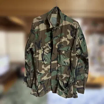 카모플라쥬 밀리터리 자켓 코튼 혼방