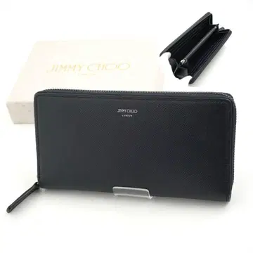 미사용 전시품 JIMMY CHOO 장지갑 라운드 지퍼 지퍼