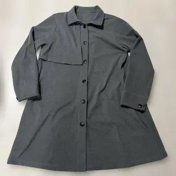 아즈노우아즈 카라 부착 코트 그레이