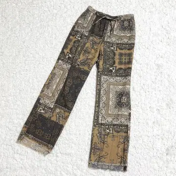 [ 새상품급 ] manipuri 페이즐리 프린트 패치워크 이지 팬츠