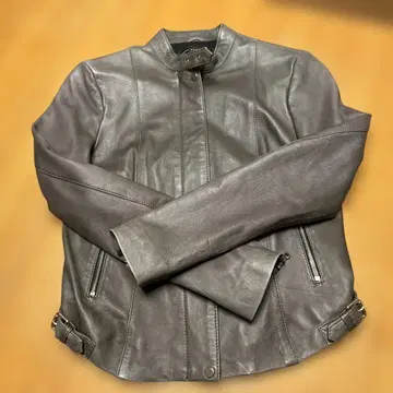 ZARA WOMAN 그레이 가죽 자켓 M 사이즈