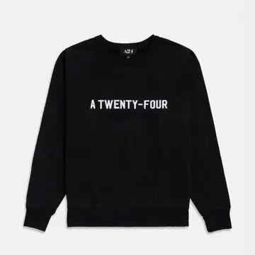 [ 컨디션 최상 ] A24 공식 크루넥 맨투맨 블랙