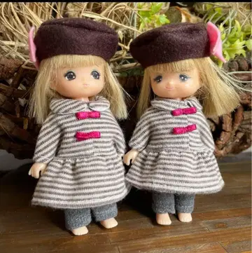 M2329 미키짱 마키짱 핸드메이드 의류 보더 둥근 카라 원피스