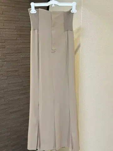 COCODEAL 시어 플리츠 니트 코르셋 머메이드 스커트