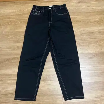 HUF CROMERPANTS 블랙 데님 사이즈 32 화이트 스티치