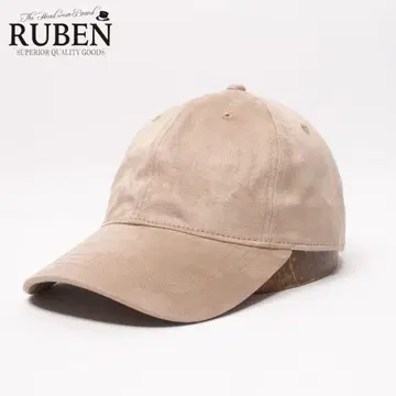 새상품 RUBEN 에코 스웨이드 캡 프리 사이즈 베이지
