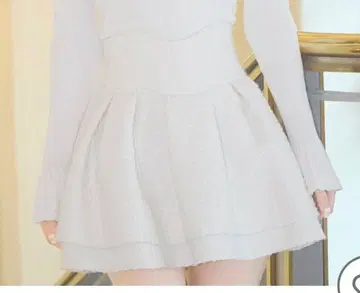 미셸 마카롱 트위드 슬림 레그 스커트 xs 트위드 머리띠