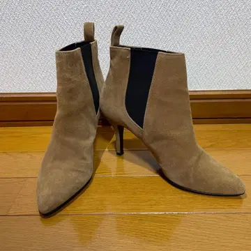 다이애나 사이드 고어 숏부츠 베이지 스웨이드 23.5cm