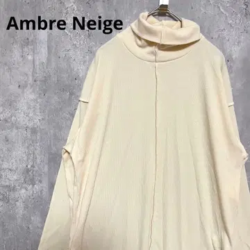 Ambre Neige 터틀넥 골지 빅론T 긴 길이 루즈핏