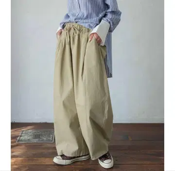 FASHIRU smooth cotton loose tapered