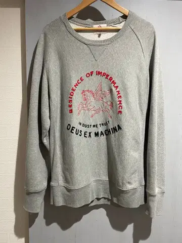 DEUS EX MACHINA 자수 크루넥 트레이닝복 그레이 Lsize