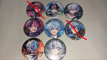 시쿠포니 캔 배지 6개 세트 LAN 아메노 코사메 묶음