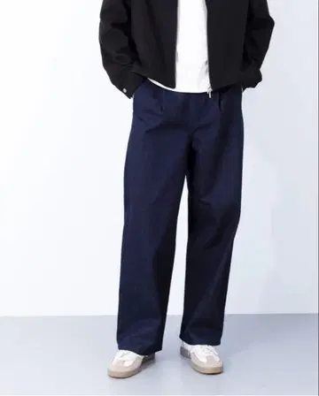 RETOUCH 와이드 스트레이트 데님 팬츠 데님