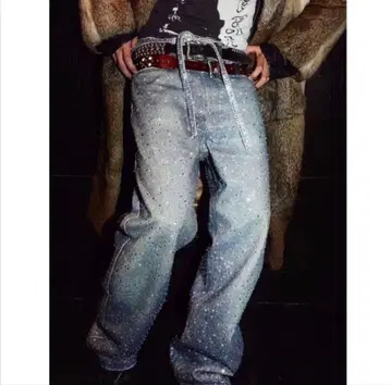 크리스탈 배기 데님/M/BIRTH OF RYOYAL CHILD 풍