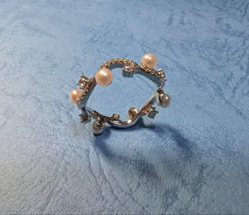 apm MONACO YANG ZI 플라워 반지 펄 장식