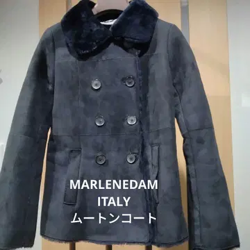 MARLENEDAM ITALY 무스탕 코트 블랙 L 사이즈