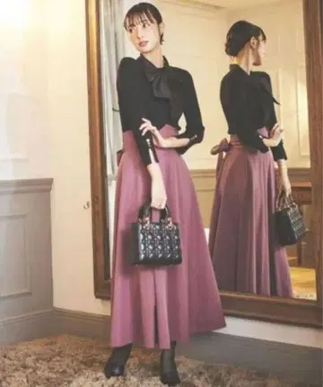 새상품급 Swingle 스윙클 퍼플 라벤더 보라색 롱 스커트