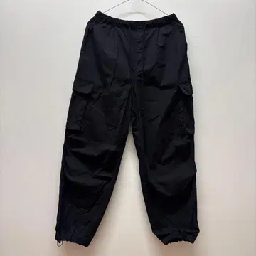 블랙 카고 팬츠 허리밴딩