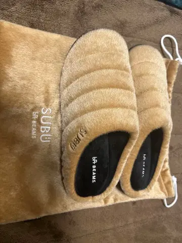 SUBU BEAMS 콜라보 BEIGE 샌들 US 8-9 수납 봉투 포함