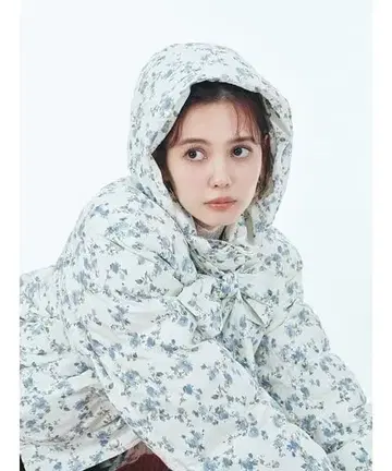 새상품 완판 LILY BROWN Recycle 리본 다운 자켓 아우터