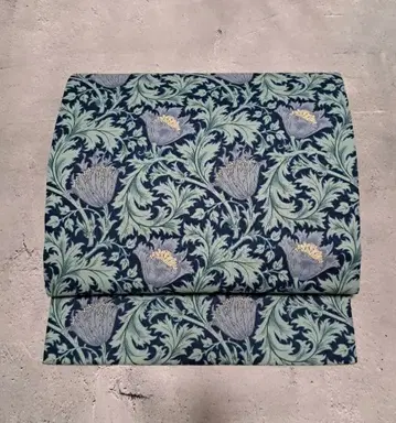 열린 나고야 오비 윌리엄 모리스 아네모네 블루 x 윌로우 보우 리버서블