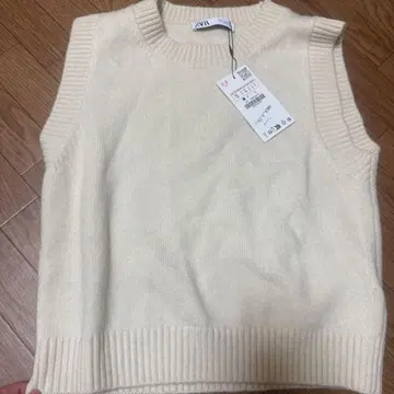 ZARA 아이보리 니트 베스트 S