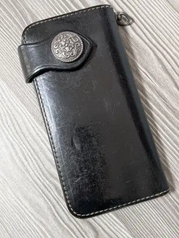 FUNNY 파니 천연 가죽 장지갑 바이커즈 월렛 라이더즈 월렛