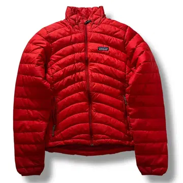 patagonia 다운 자켓 빨간색 M 구스 다운 구제 의류 여성용