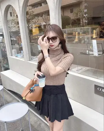 루미뇽 코듀로이 플레어 스커트 허리 벨트 포함 루미뇽