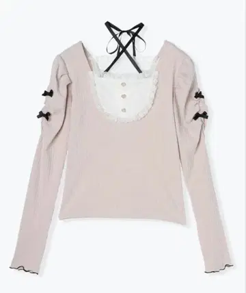 새상품급 노에미 noemie 백 레이스업 파워숄더 티셔츠