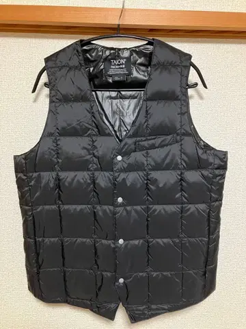 TAION 블랙 퀼팅 베스트 M