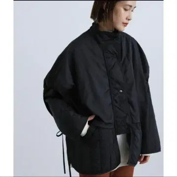 셀렉 모카 레이어드 퀼팅 자켓 블랙 프리 사이즈