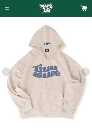 댓츠 라이프 지퍼 후드티