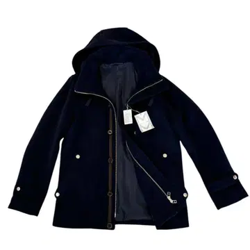 맨즈 멜로즈 코트 네이비 사이즈 3 후드 부착