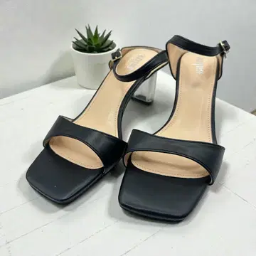 salire 사리아 클리어힐 샌들 미사용 사이즈:L 블랙