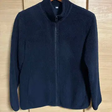 유니클로 다크 네이비 플리스 자켓