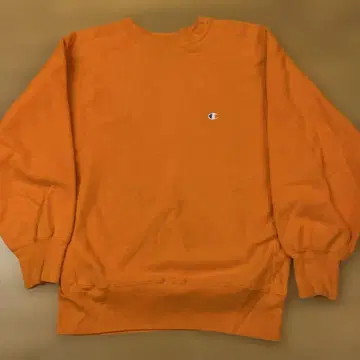 소매 없는 오렌지 챔피온 리버스 위브 맨투맨