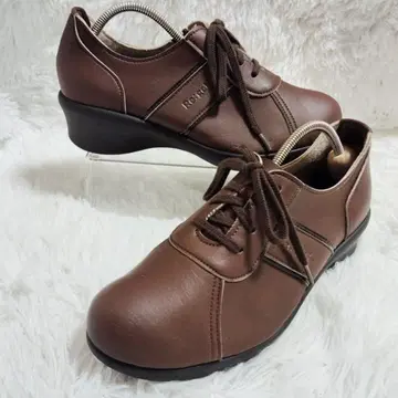 컨디션 최상! 리게타 24.5cm~25cm 브라운 사이드 지퍼 웨지솔