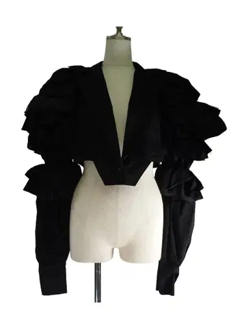 Bell Vintage 프릴/레이스 장식 상의 블랙 프리 사이즈