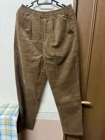 Samansa Mos2 브라운 코듀로이 와이드 팬츠 F