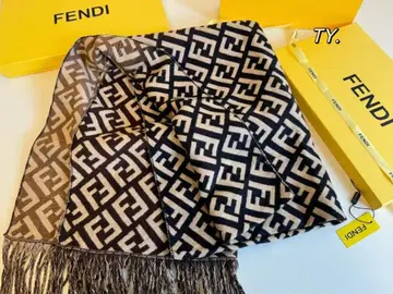 인기 F 로고 머플러 베이지/블랙