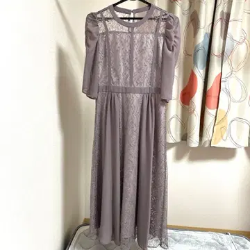 결혼식 경사 드레스 블랙 레이스 벨트 포함 레이스 드레스 핑크