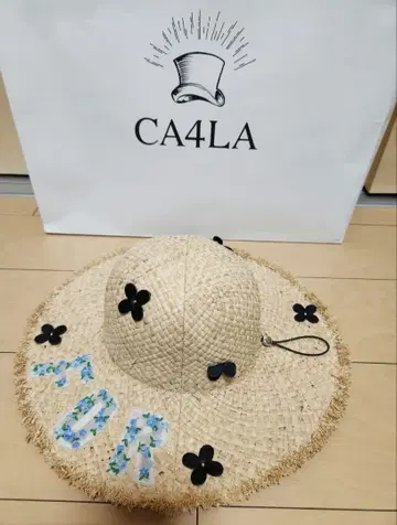 CA4LA 밀짚모자 플라워 장식