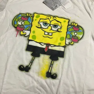 스펀지밥 스케이트보드 T셔츠 미사용 새상품