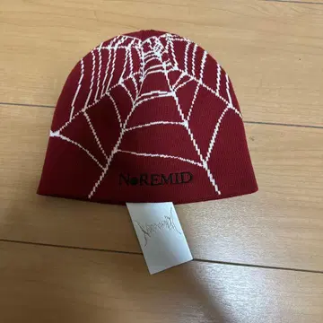 NoREMID 거미줄 무늬 니트 모자