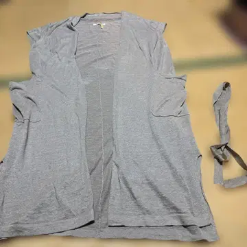 탕탕 TANG 린넨 베스트 가디건 그레이