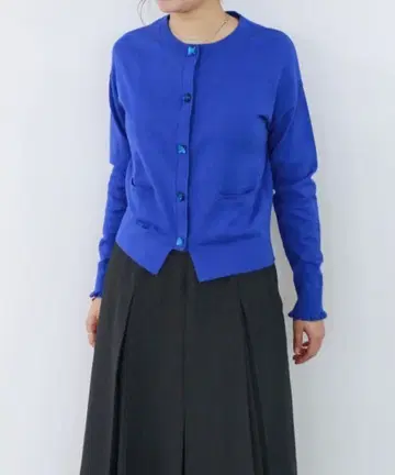 MARILYN MOON 코튼 캐시미어 비쥬 가디건