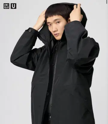 유니클로 U 블록 테크 유틸리티 후드티