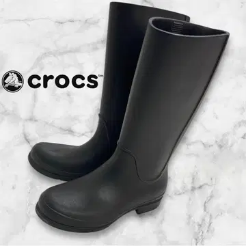 컨디션 최상 crocs 블랙 장화 23cm W7