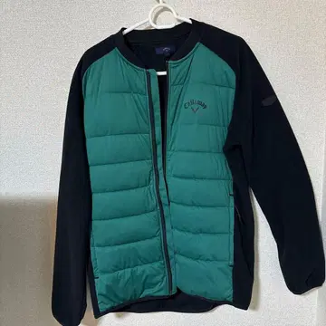 Callaway 그린 블랙 풀 지퍼 자켓 L